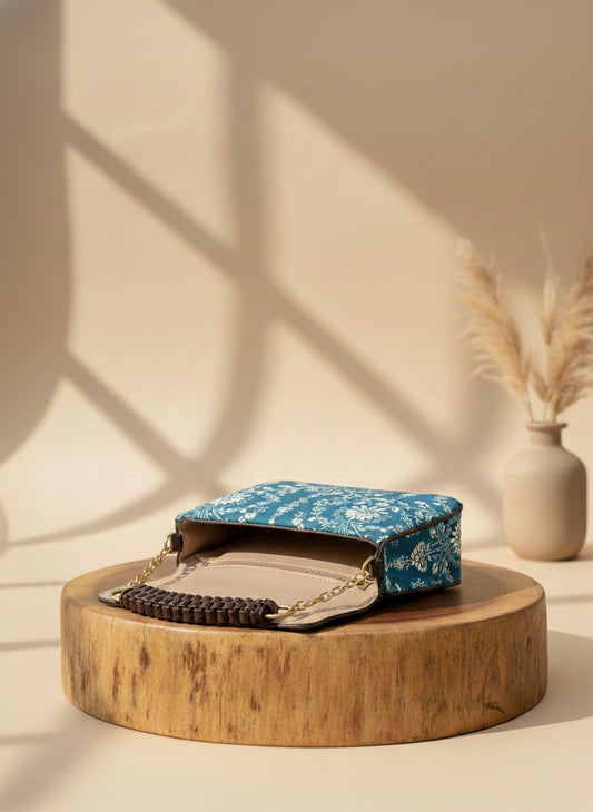 Teal Heirloom Mini Handbag