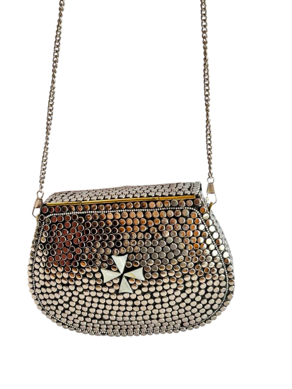 Ivory Enigma Geometric Clutch