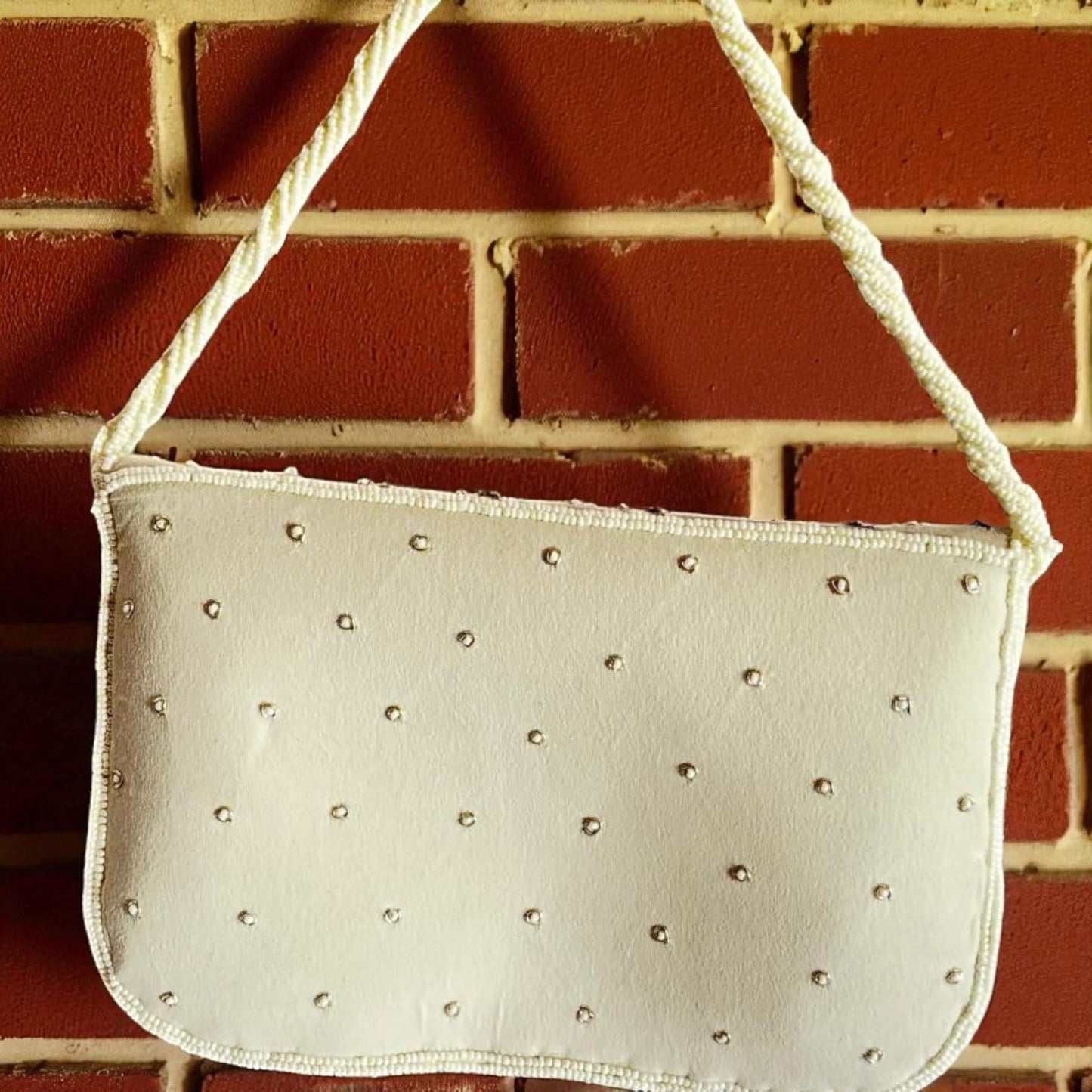 Ivory Blossom Embroidered Clutch