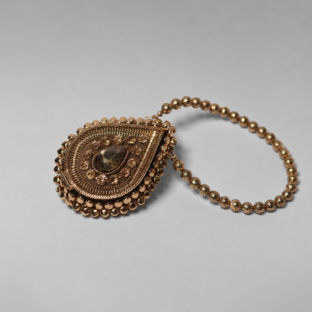 Mini Golden Drop Potli Statement Bag