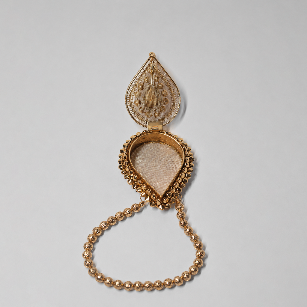 Mini Golden Drop Potli Statement Bag