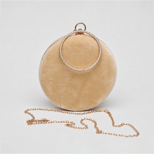 Lunar Blossom Circular Clutch