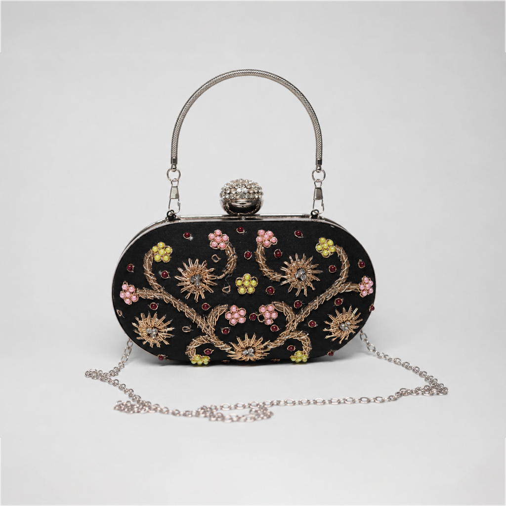 Floral Embellished Clutch