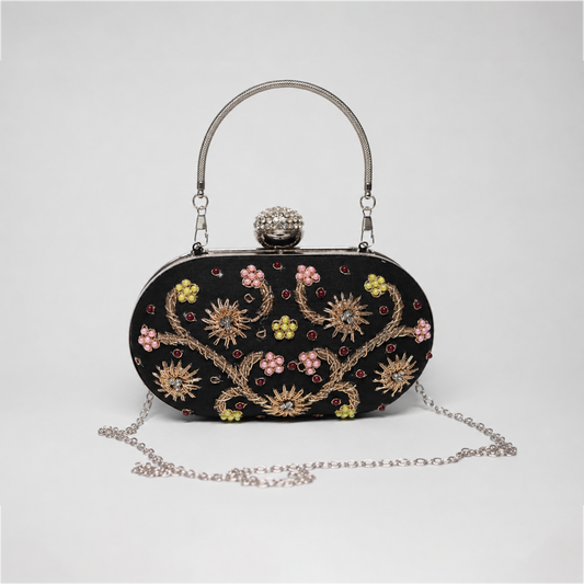 Floral Embellished Clutch