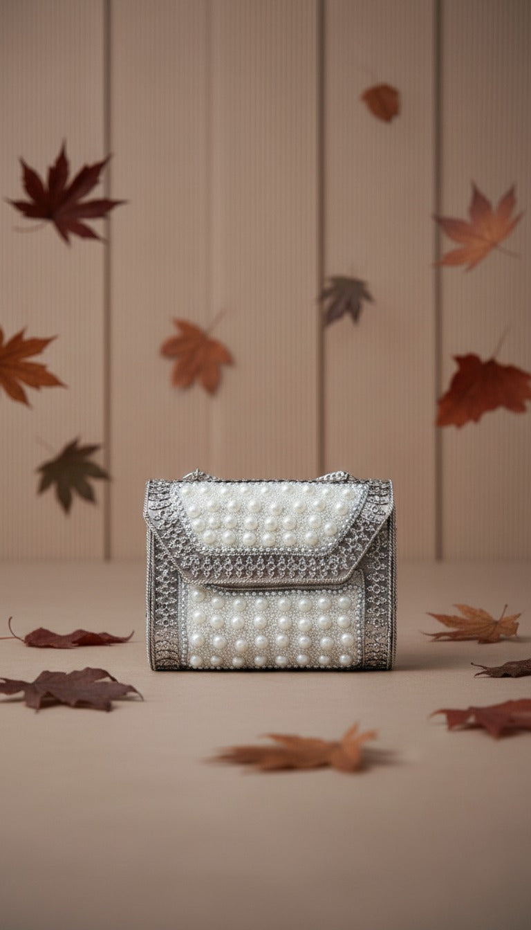 Mini Ivory Pearl Luxe Party Clutch