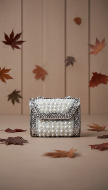 Mini Ivory Pearl Luxe Party Clutch
