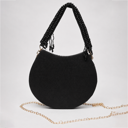 Midnight Beaded Black Purse