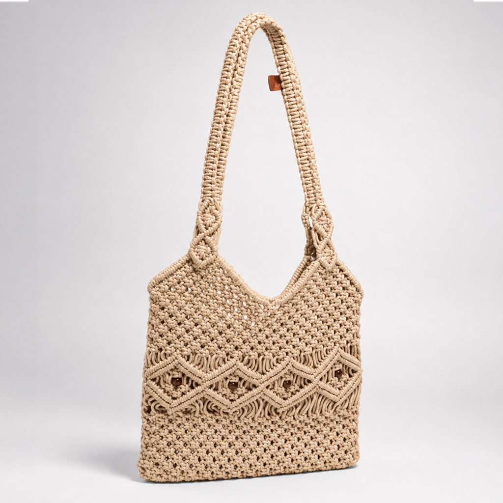 Boho Knot Macramé Tote