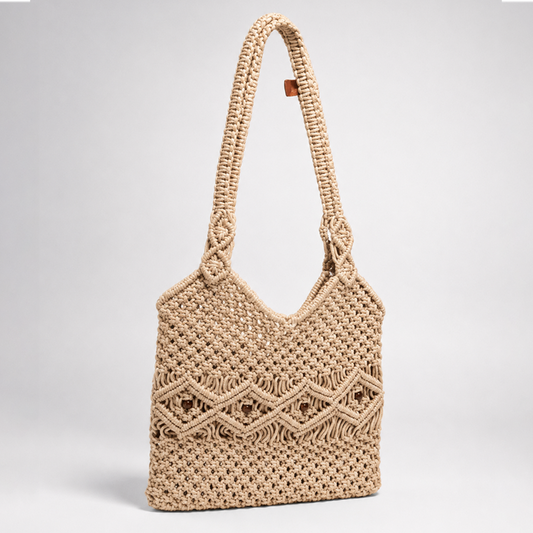 Boho Knot Macramé Tote