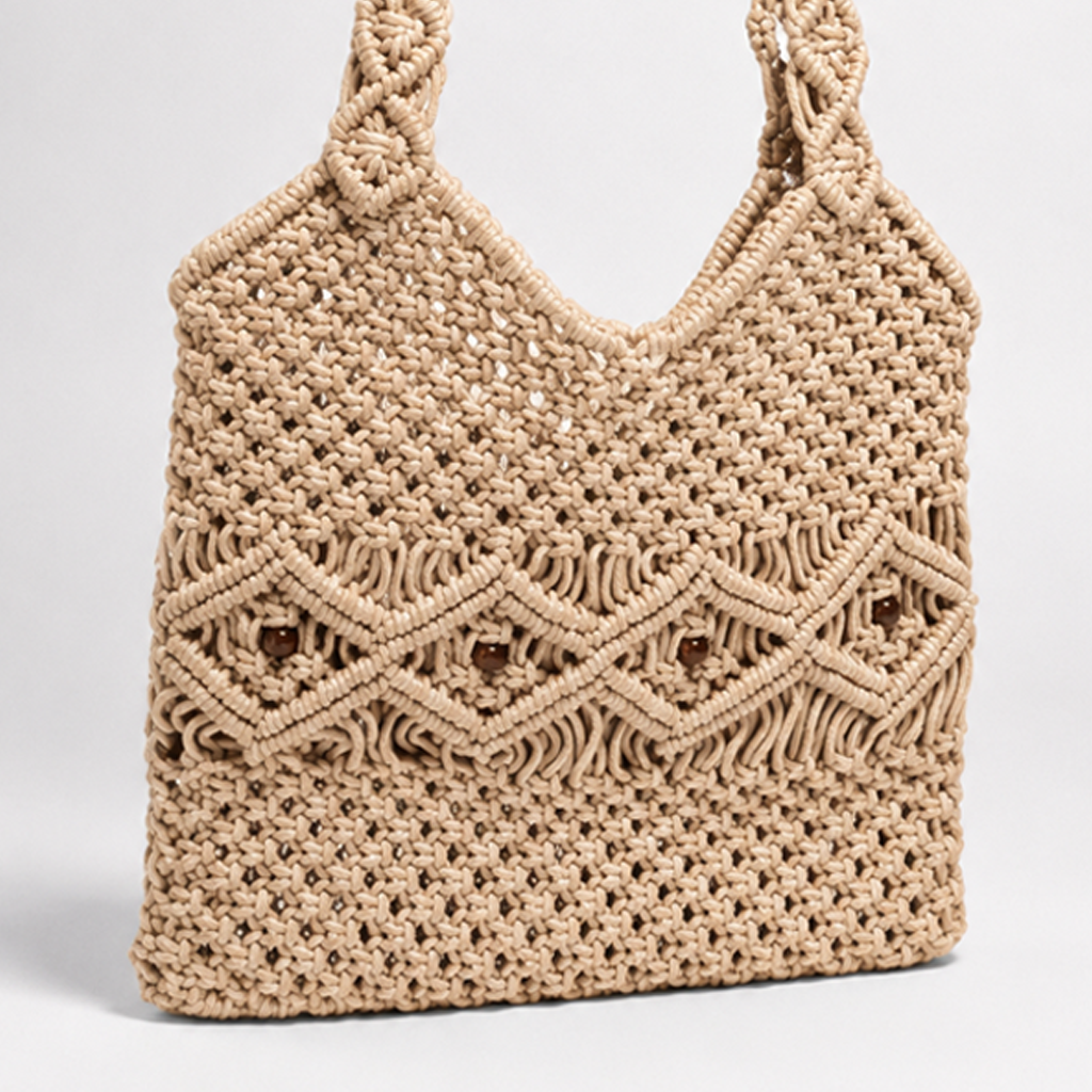 Boho Knot Macramé Tote