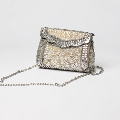 Mini Ivory Pearl Luxe Party Clutch