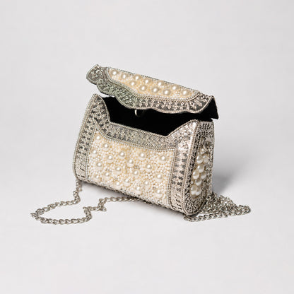 Mini Ivory Pearl Luxe Party Clutch