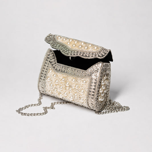 Mini Ivory Pearl Luxe Party Clutch