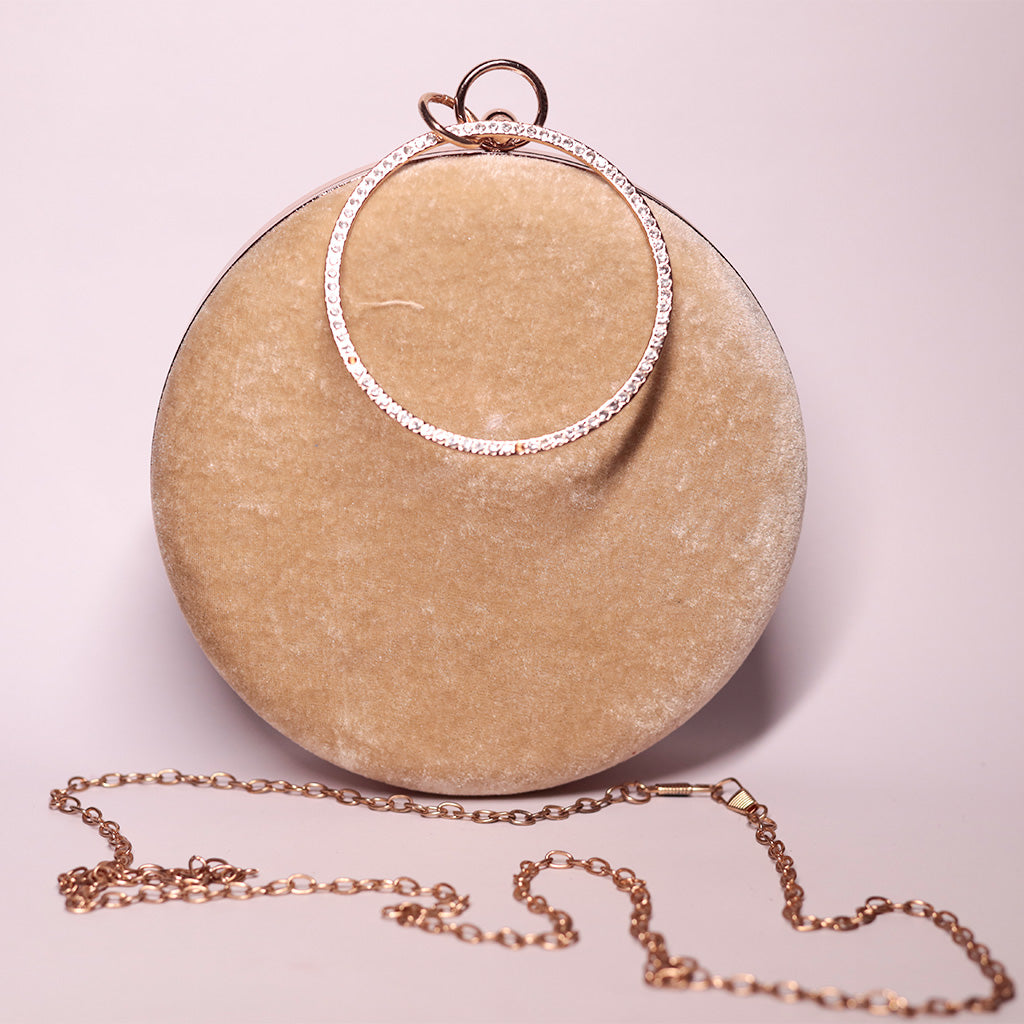 Lunar Blossom Circular Clutch