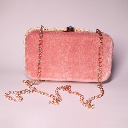 Blush Pink Floral Clutch