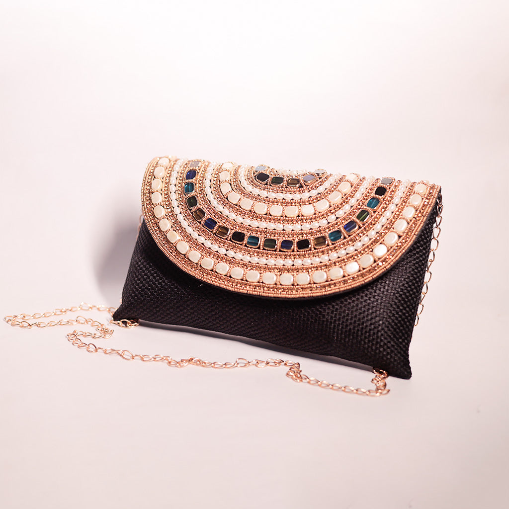 Golden Kundan Ethnic Clutch