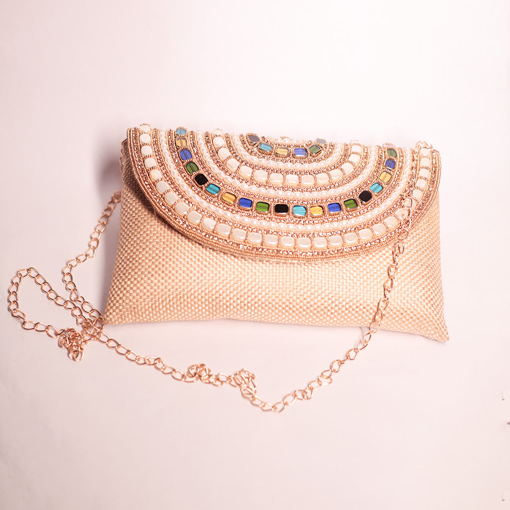 Golden Kundan Ethnic Clutch