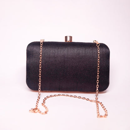 Black & Gold Floral Clutch