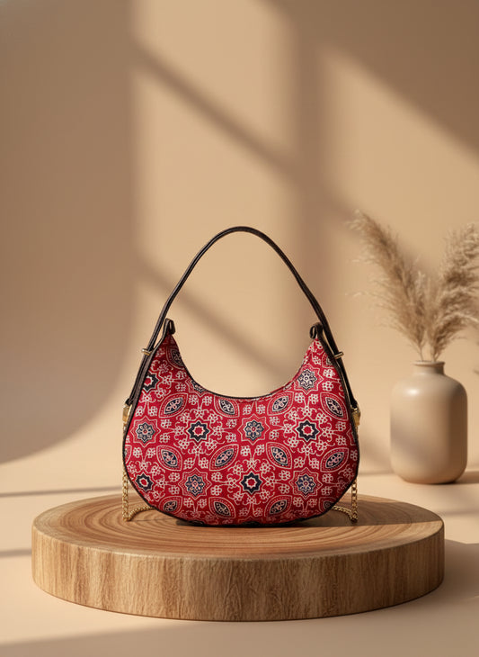 Bold Heritage Crescent Bag