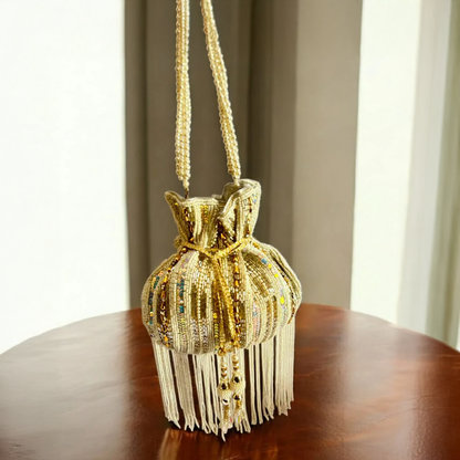 Celestial Dream Beaded Clutch