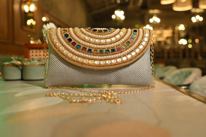 Golden Kundan Ethnic Clutch