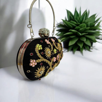 Floral Embellished Evening Clutch