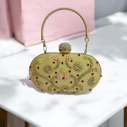 Floral Embellished Evening Clutch