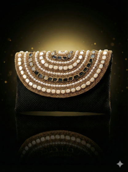 Golden Kundan Ethnic Clutch