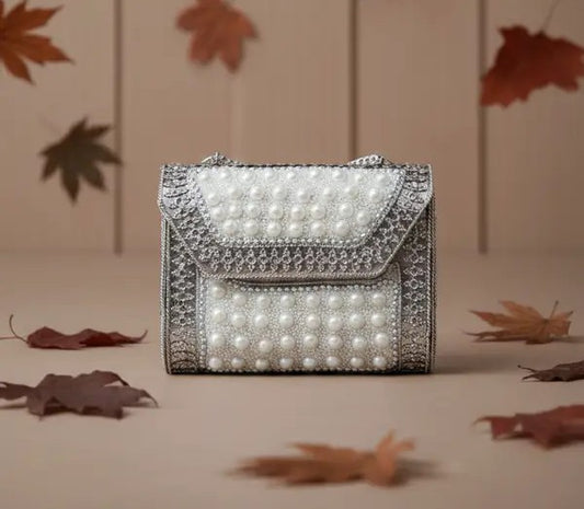 Mini Ivory Pearl Luxe Party Clutch