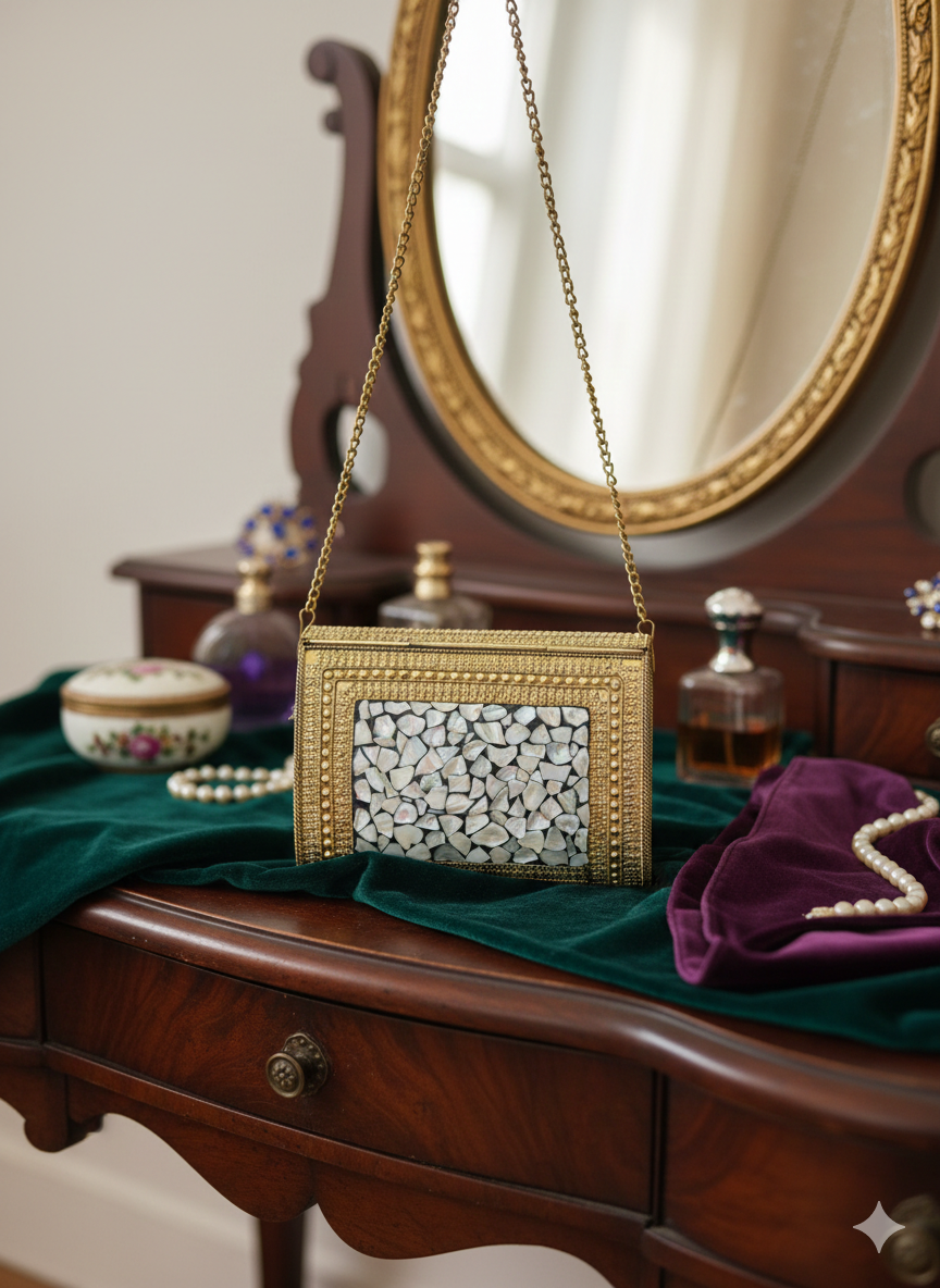 Snacher Noor-e-Kundan Mosaic Clutch