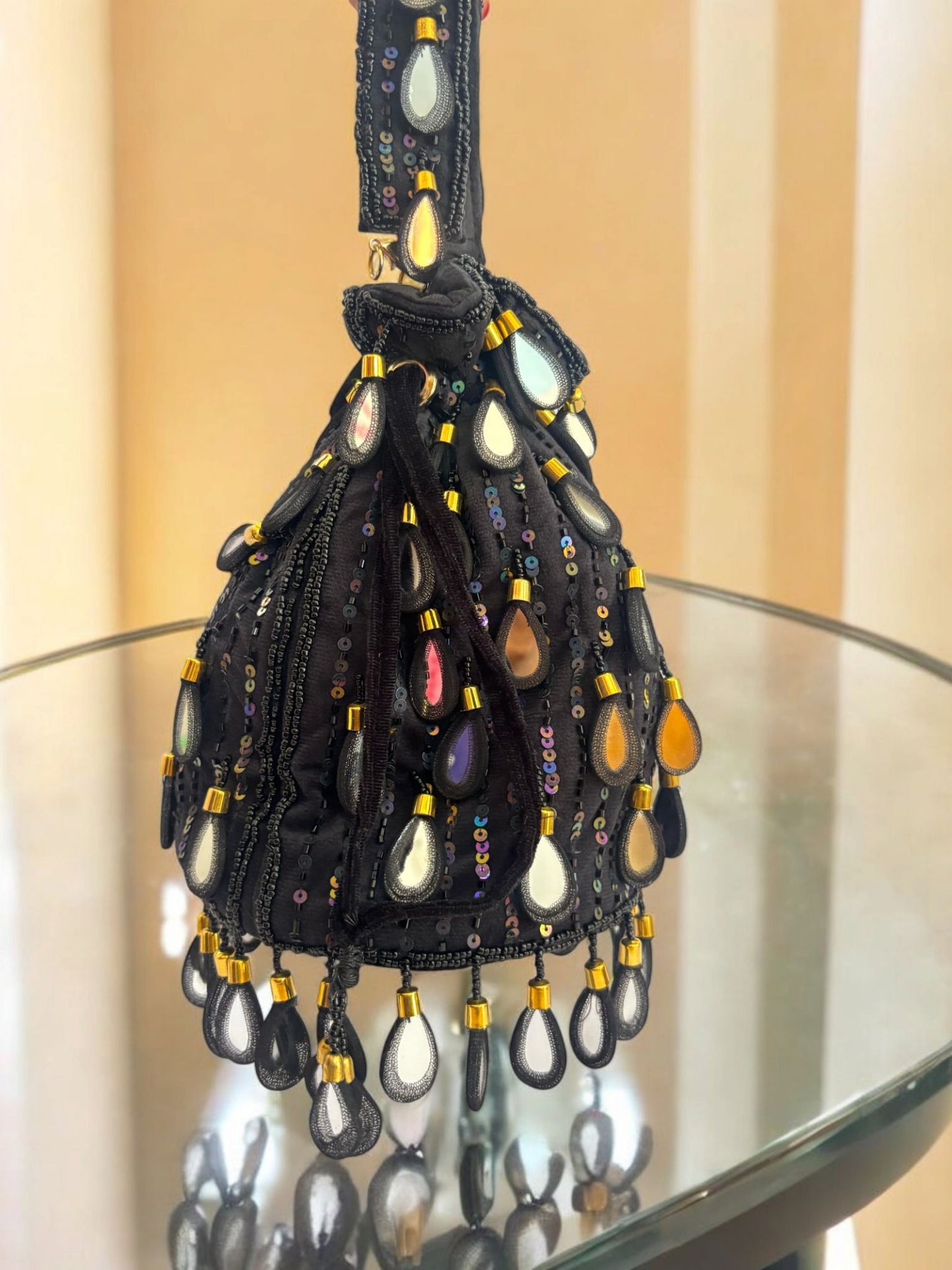 Mirror Drop-Headed Potli