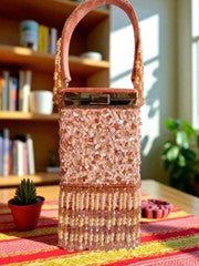 Rosé Crystal Cascade Box Bag