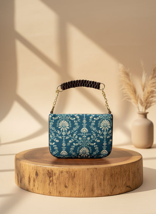 Teal Heirloom Mini Handbag