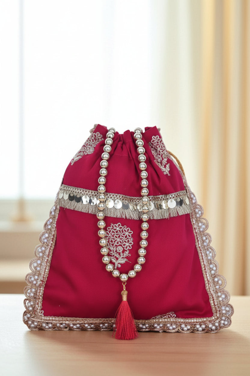 Minimal Pink Potli – Snacher