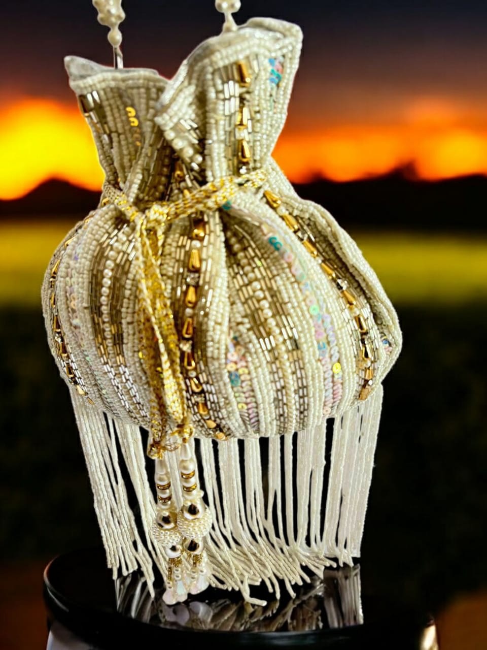 Celestial Dream Beaded Clutch