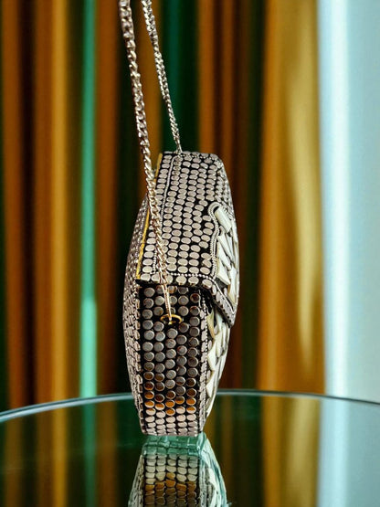 Ivory Enigma Geometric Clutch